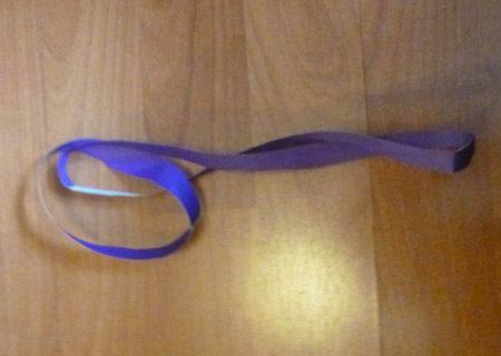 Mobius band cut in thirds lengthways