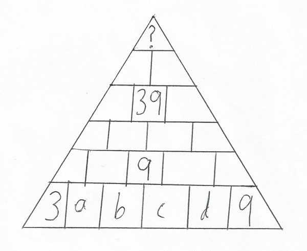 Pyramid of numbers